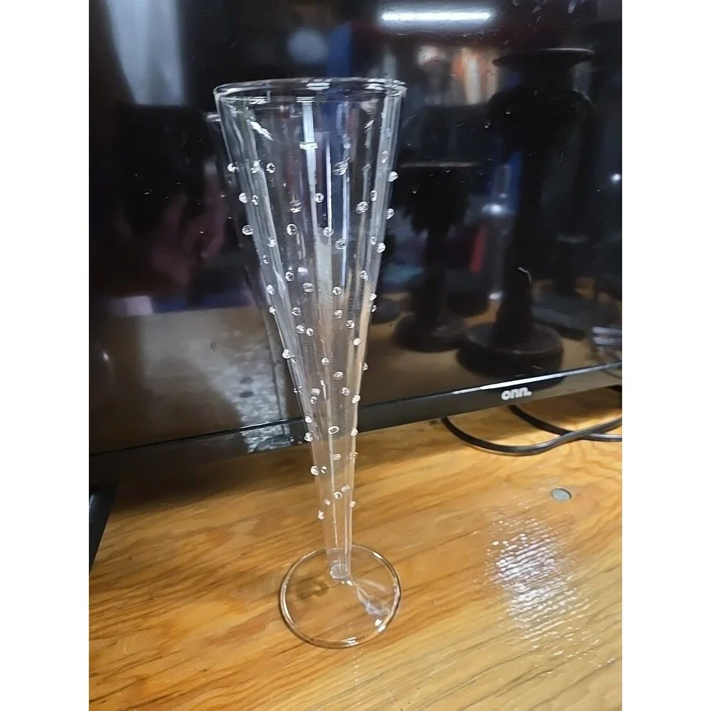 ABIGAILS LA BOEHME FLUTE GLASS - 9.75 Tall 3 Inches Wide